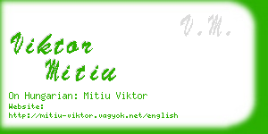 viktor mitiu business card